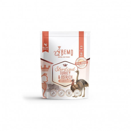 BEMO Cat Sterilised Turkey & Ostrich - dry cat food - 500g