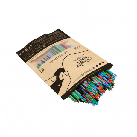 3Doodler kompostitav plast Primary Pow Mixed Bag 250 1g, sinine, roheline, hall, punane