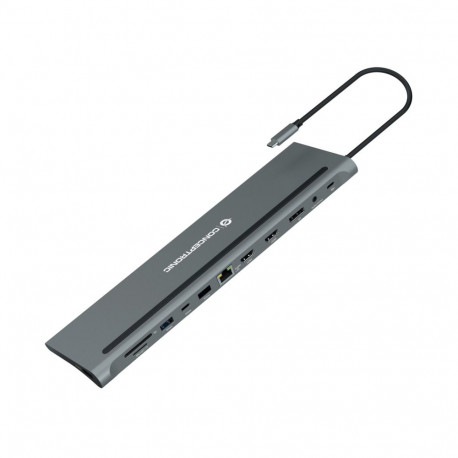 Conceptronic DONN17G laptop dock/port replicator Wired USB 3.2 Gen 1 (3.1 Gen 1) Type-C Grey