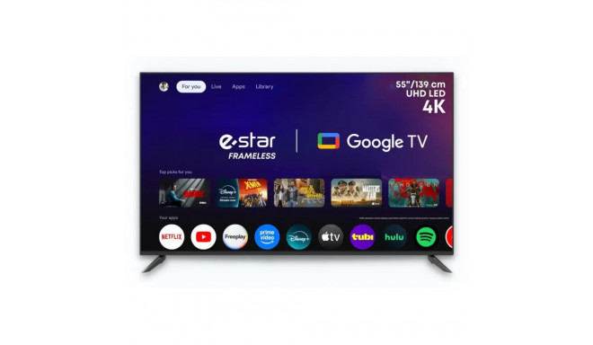 eSTAR 55A1T2 139.7 cm (55") 4K Ultra HD Smart TV Wi-Fi Black 250 cd/m²
