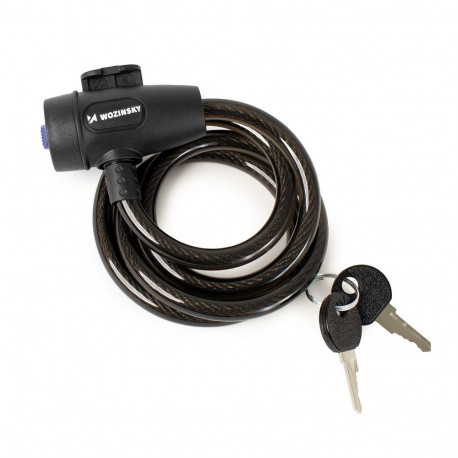 Wozinsky WZR-K3 Cable Bicycle Lock with Key 90 cm - Black