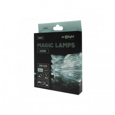 Magiczne lampki 200 led 6500k 20m dc5v