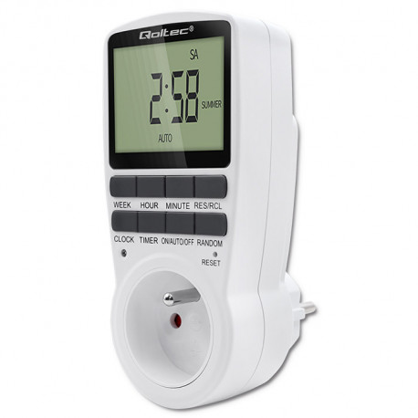Qoltec plug with a timer PC0628 LCD