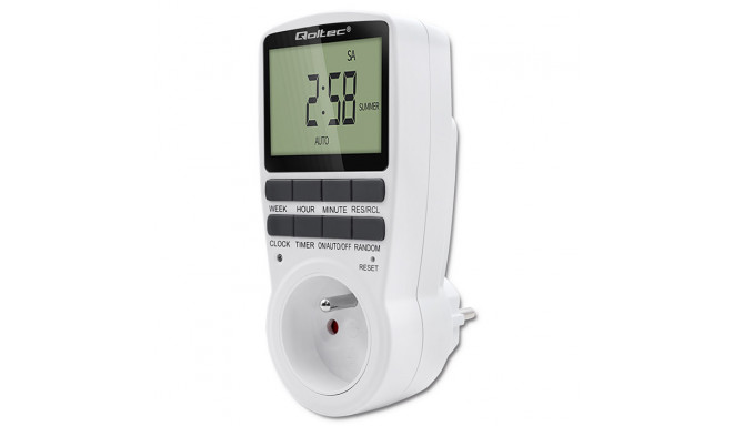 Qoltec plug with a timer PC0628 LCD