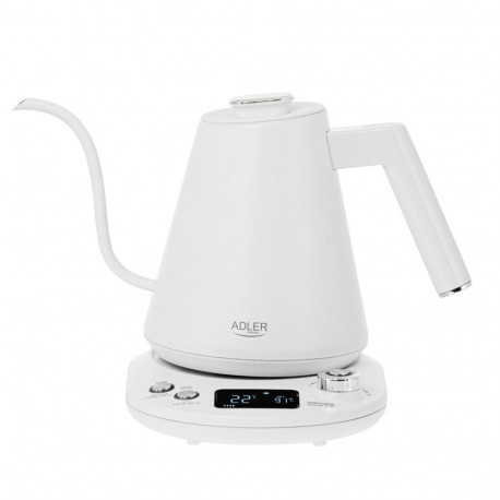 ADLER elektriline veekeetja AD 1349w pika tilaga 1.0L, valge