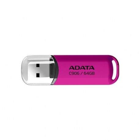 ADATA C906 64GB USB Flash Drive, Pink