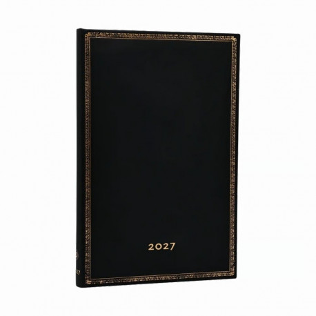 Raamatkalender 2027 Paperblanks Black Edition Maxi nädal vertikaalne