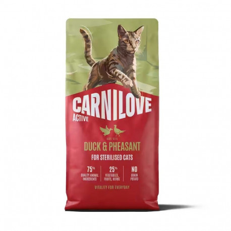 CARNILOVE Active Cat Duck & Pheasant Sterilised - dry cat food - 6kg