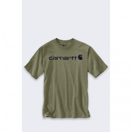 Carhartt T-särk Dearborn Relaxed Logo, tolmune oliivroheline