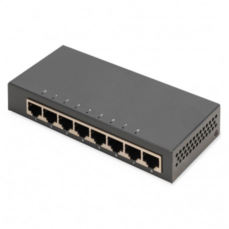 Digitus 8-port Gigabit switch, desktop, unmanaged, metal housing