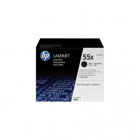 HP Toner CE255XD / 55X XL Doppelpack Black