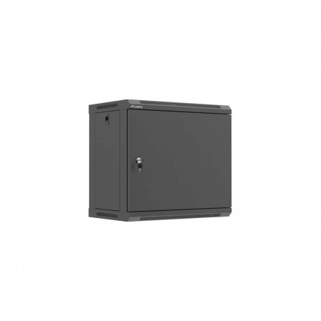 Lanberg võrgukapp 19" 9U 540x350 seinapaigaldatav täismetallist uksega lamepakendis, must