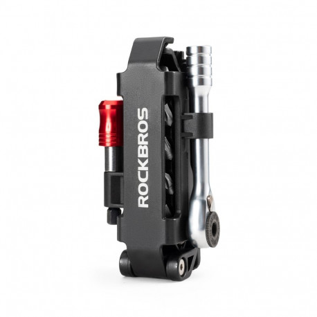 Rockbros Rockbros Multitool Bicycle Tool Set with Ratchet Wrench and Tire Levers - Black