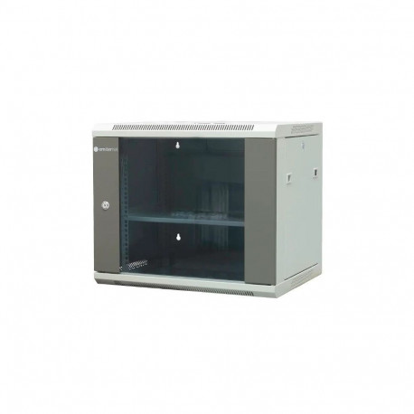EMITERNET riputatav seinakapp 19" 9U, lehtmetallist/klaasustega, 600×450×500mm laius/sügavus/kõrgus 