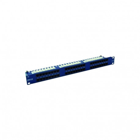 EMITERNET paneel 19", 48XRJ45 UTP CAT.6 (1U) riiuliga, sinine