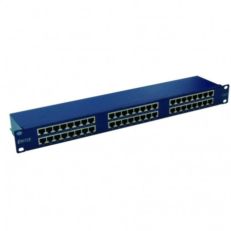 EMITERNET paneel 19", 48XRJ45 STP CAT.6 (1U) riiuliga, sinine