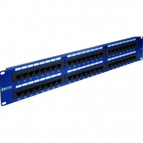 EMITERNET paneel 19", 48XRJ45 UTP CAT.5E (2U) DCN/PPFA652K488C5E, sinine