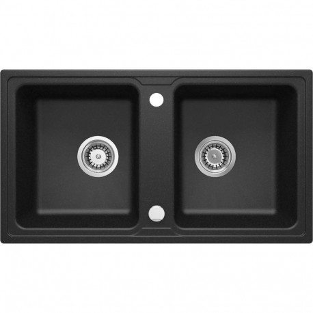 2-bowl granite sink