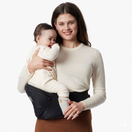 Baby Carrier - Momcozy With Hip Seat 5–36 Months Up To 20 Kg Black