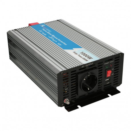 "Extralink OPIP-1000W Spannungswandler, 12V - 230W, 1000W, Reiner Sinus"
