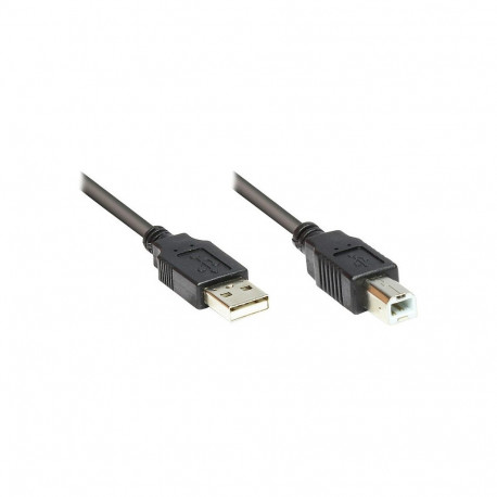 "Good Connections USB 2.0 Anschlusskabel 3m St. A zu St. B schwarz"