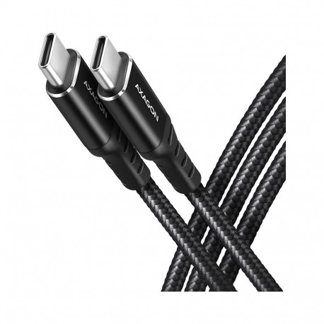 AXAGON USB-C–USB-C kaabel BUCM3-CM30AB 3.2 Gen 1, 3m, PD 60W, 3A, punutud, must