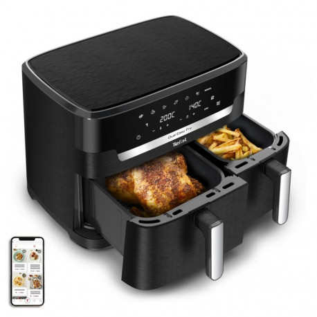Tefal kuumaõhufritüür Easy Fry Dual XXL EY9428E0, kahekambriline 11L eraldiseisev 2020W, must