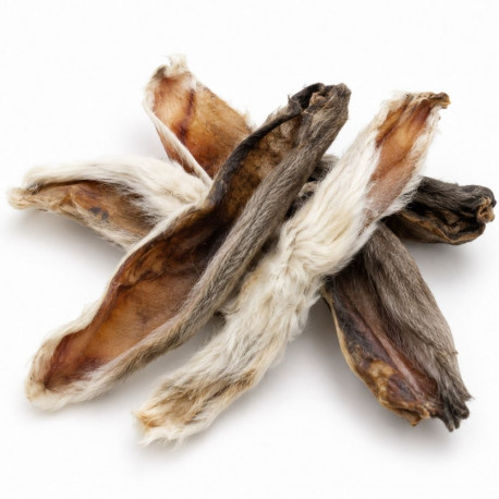 PETITTO Rabbit ear with fur Mono - dog treat - 500g