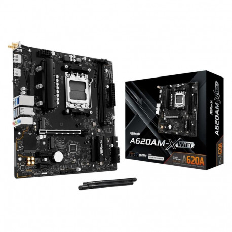 Asrock Mainboard||AMD A620|SAM5|Micro-ATX|Memory DDR5|Memory slots 2|A620AM-XWIFI