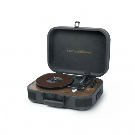 Muse MT-207 DGB Turntable Stereo System, Black/Brown |
