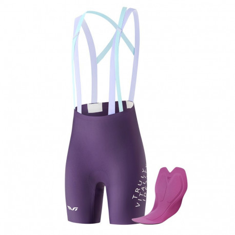 Rockbros Rockbros YDDK017-1 TVI Women's Cycling Shorts with Bib and Pad Size L - Purple