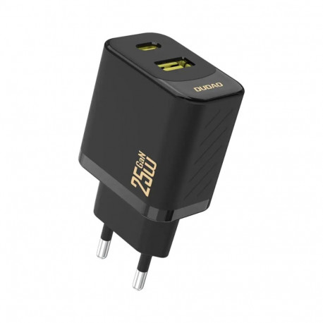 Dudao A26T travel charger | 25W | GaN | USB-C, USB-A | black