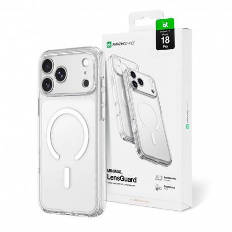 AmazingThing Minimal Mag Lens Case for iPhone 18 Pro with Camera Cover and Lanyard Mount Compatible 