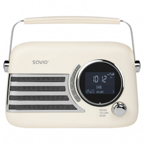 Portable Radio - SAVIO RS-04 DAB+ FM Bluetooth 5.3 AUX 3 W 2000 mAh Black Beige