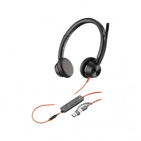 HP Poly peakomplekt Blackwire 3325 stereo Microsoft Teamsi sertifitseeritud USB-C, 3.5mm pistik ja U