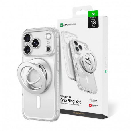 AmazingThing AmazingThing Titan Pro Lens Ring Set Case for iPhone 18 Pro with Camera Cover and Magne