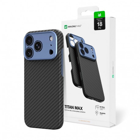 AmazingThing AmazingThing Titan Max Lens Case for iPhone 18 Pro in Aramid Fiber with Camera Cover, M
