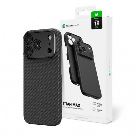 AmazingThing AmazingThing Titan Max Lens Case for iPhone 18 Pro in Aramid Fiber with Camera Cover, M