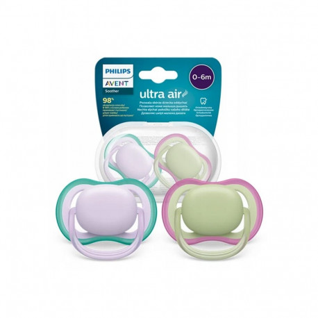 Philips Avent Ultra Air Neutral Pacifier 0-6M (2 pcs) / pink