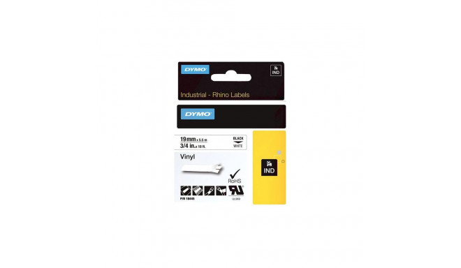 Label Tape - DYMO 18445 Black White