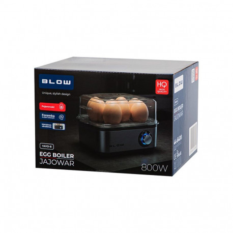 Egg Cooker - BLOW EB-02 8-Egg 800W Dark Grey, Aluminium