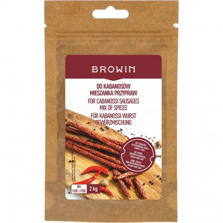 Browin Kabanossi Sausage Spice Mix 310017, 30 g, no salt, for sausages