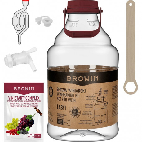 Browin Easy Winemaking Kit 400082, 15L, BPA-free, with faucet and airlock