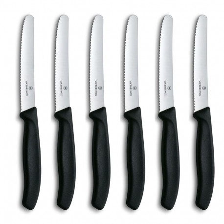 Victorinox noakomplekt 6.7833.6 sakilise servaga 6-osaline 11cm, must