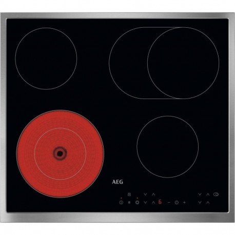 AEG integreeritav keraamiline pliidiplaat TN64RA06XB 60cm 4 keedualaga, must