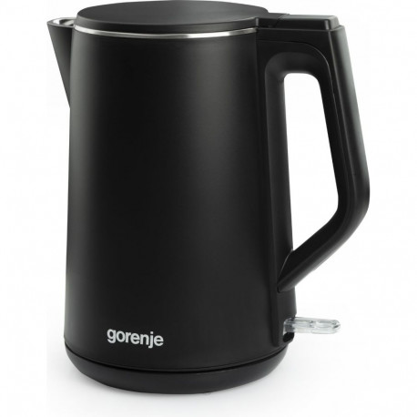GORENJE Kettle K15DWBK Electric, 2200 W, 1.5 L, Stainless steel, 360 rotational base, Black
