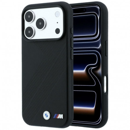 BMW BMW M Tire Track Metal Logo MagSafe Case for iPhone 17 Pro Max / 18 Pro Max - Black