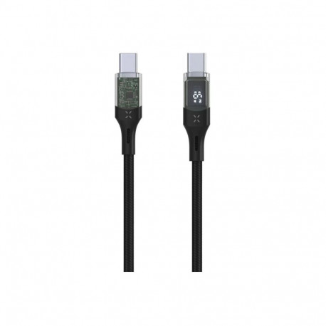 fixed | Cable USB-C/USB-C with display, PD support, 1.2m, USB 2.0, 100W | FIXDD-CC12-BK