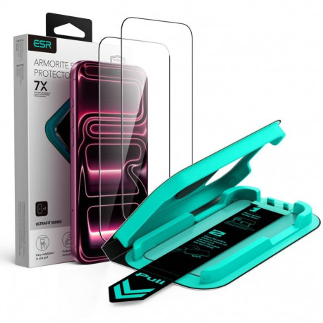 ESR ESR UltraFit Armorite 2-Pack Tempered Glass for iPhone 18 Pro / 17 Pro - Black