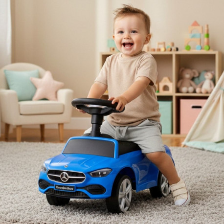 Jeździk dla dziecka, pchacz, chodzik, Mercedes C-Class niebieski